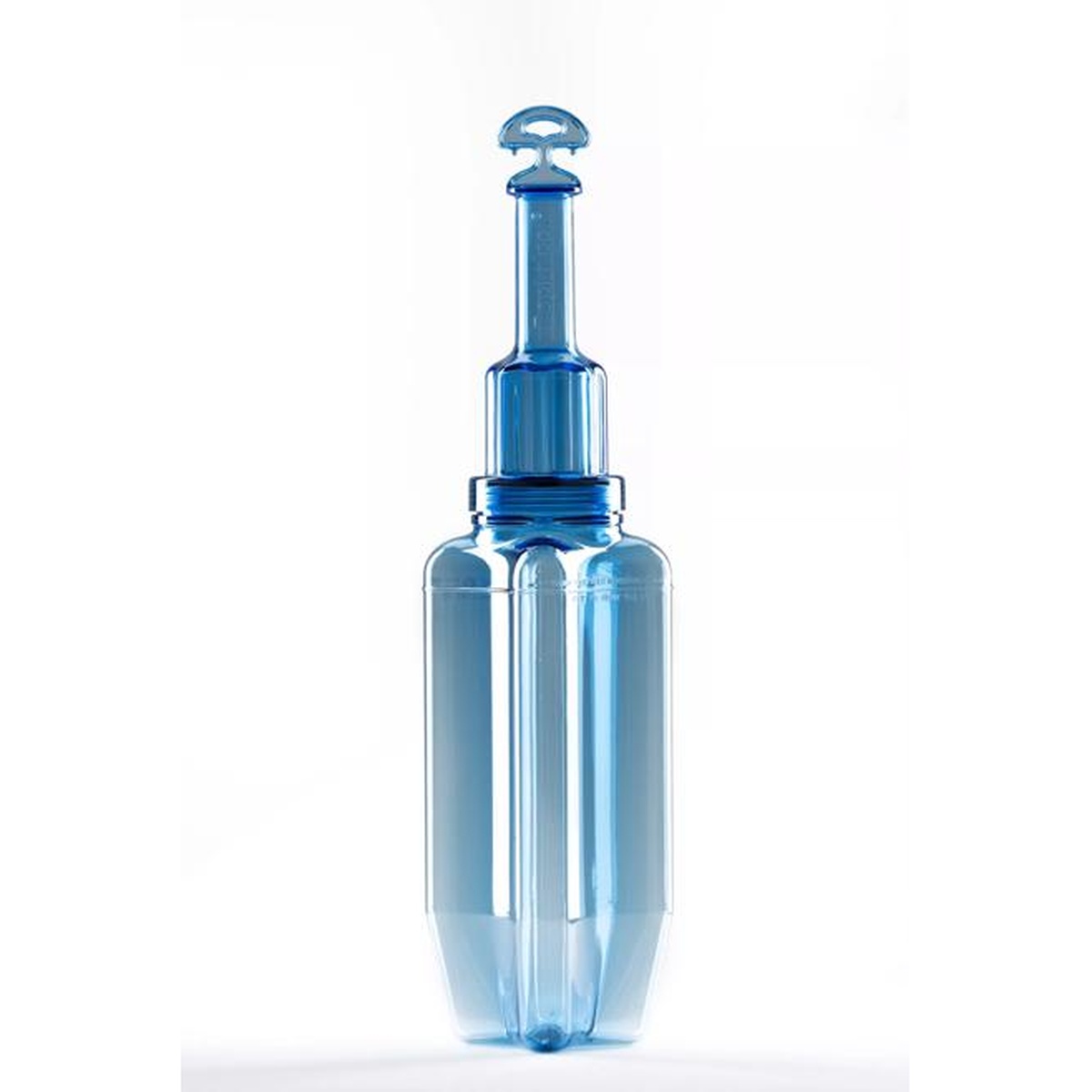 San Jamar Rapi-Kool Plus 128 oz blue cooling paddle showing integrated cooling fins on the body