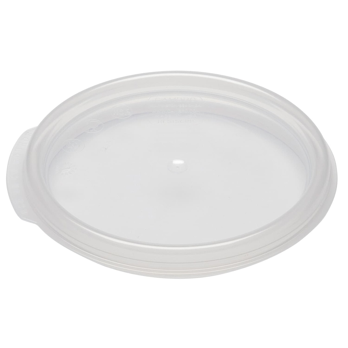 Cambro RFS1SCPP190 translucent polypropylene round seal cover for 1 Qt storage container