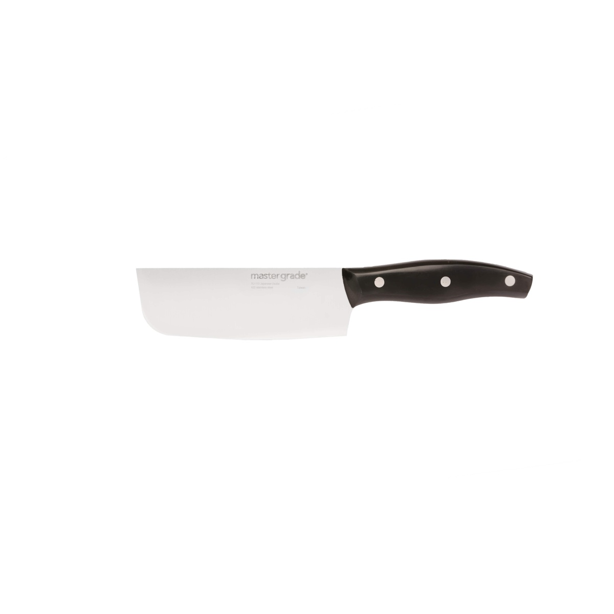 Master Grade RJ-110 Japanese Style Usuba Knife with black handle and stainless steel blade