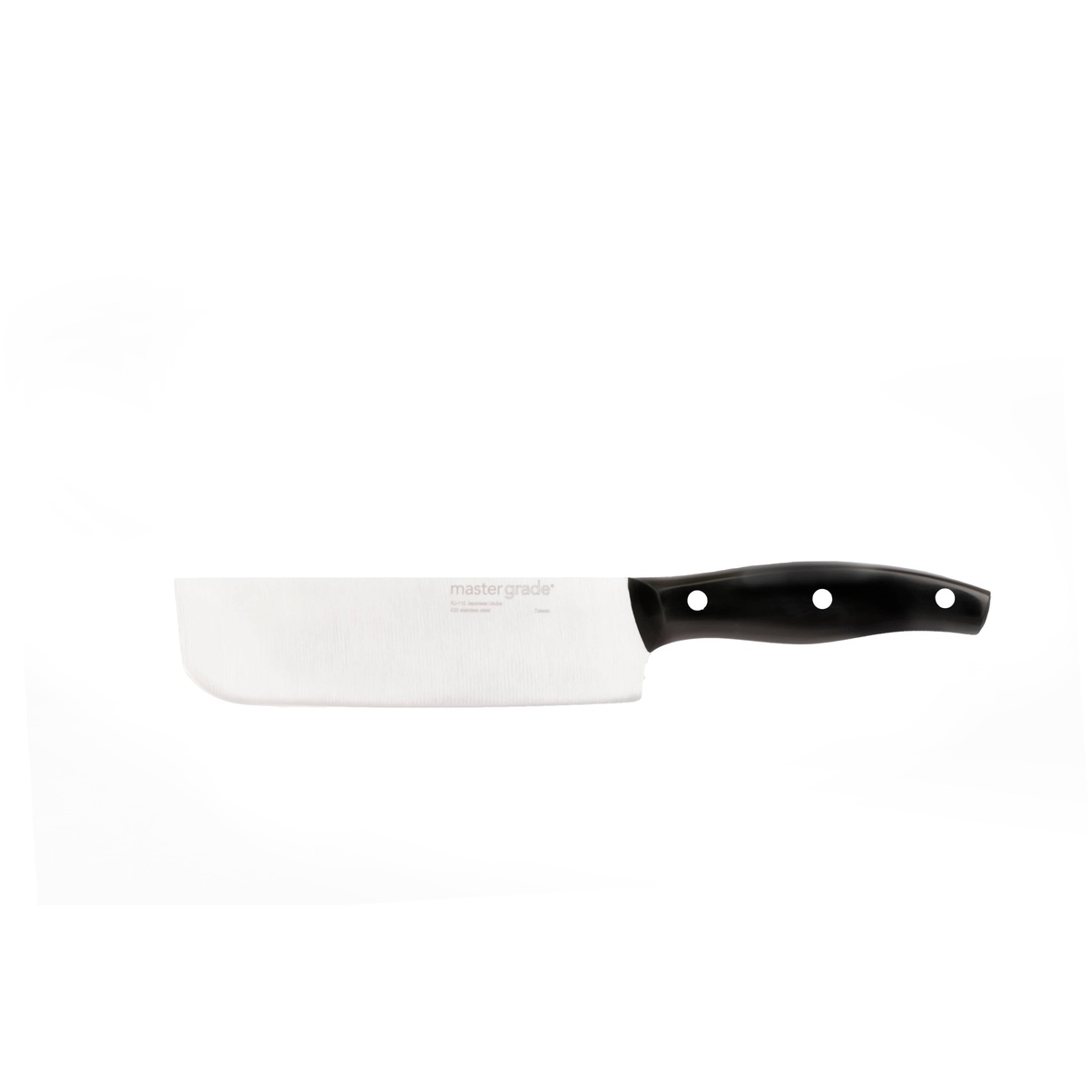 Master Grade RJ-112 Japanese Style Usuba Knife with black handle and stainless steel blade