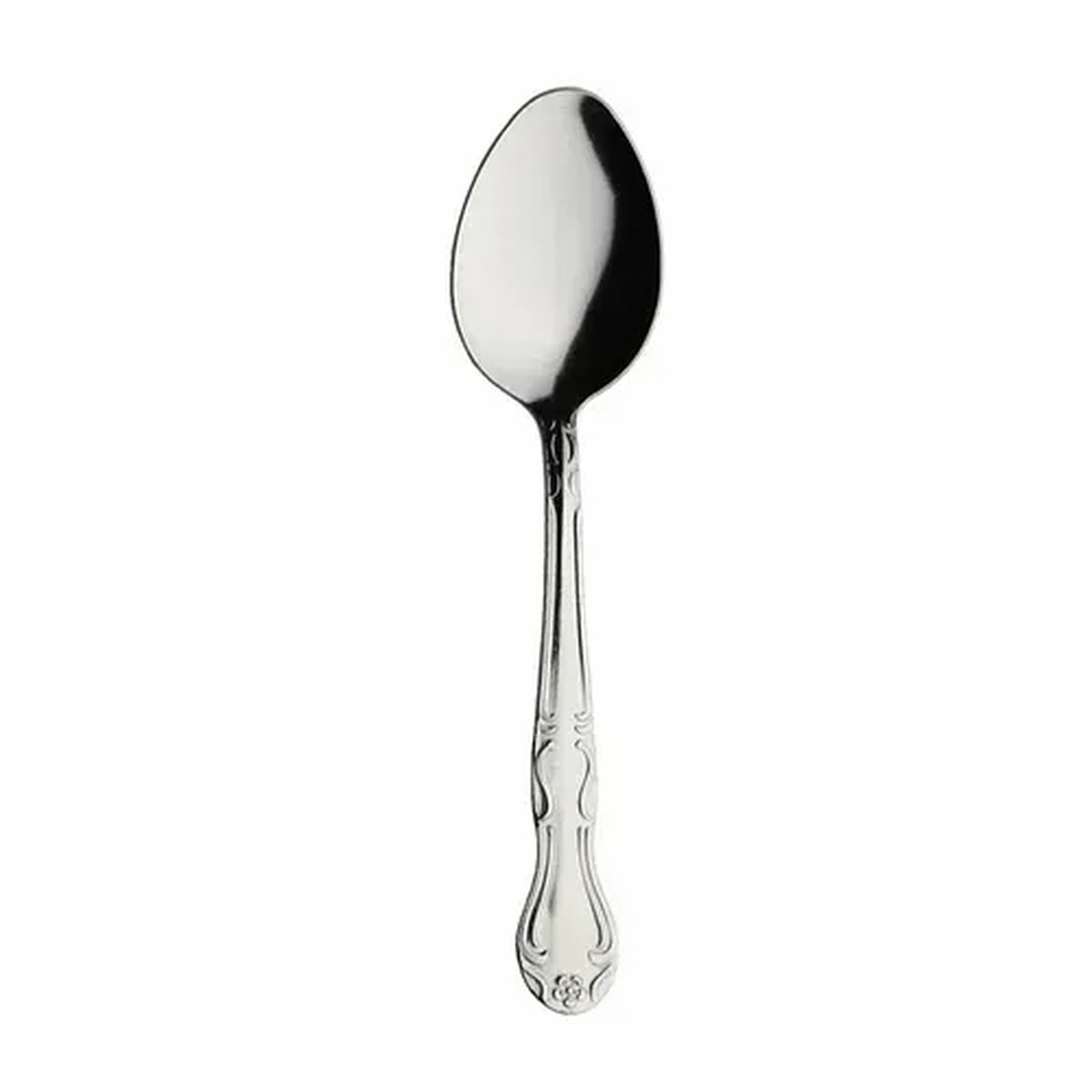 Libertyware RL4 Rosa Linda dessert spoon with decorative handle and polished bowl