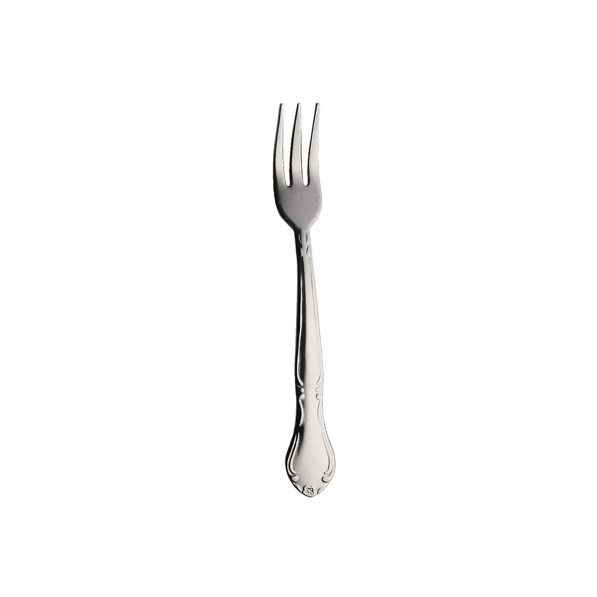 Libertyware Rosa Linda RL9 cocktail fork, single piece, vibro finish stainless steel