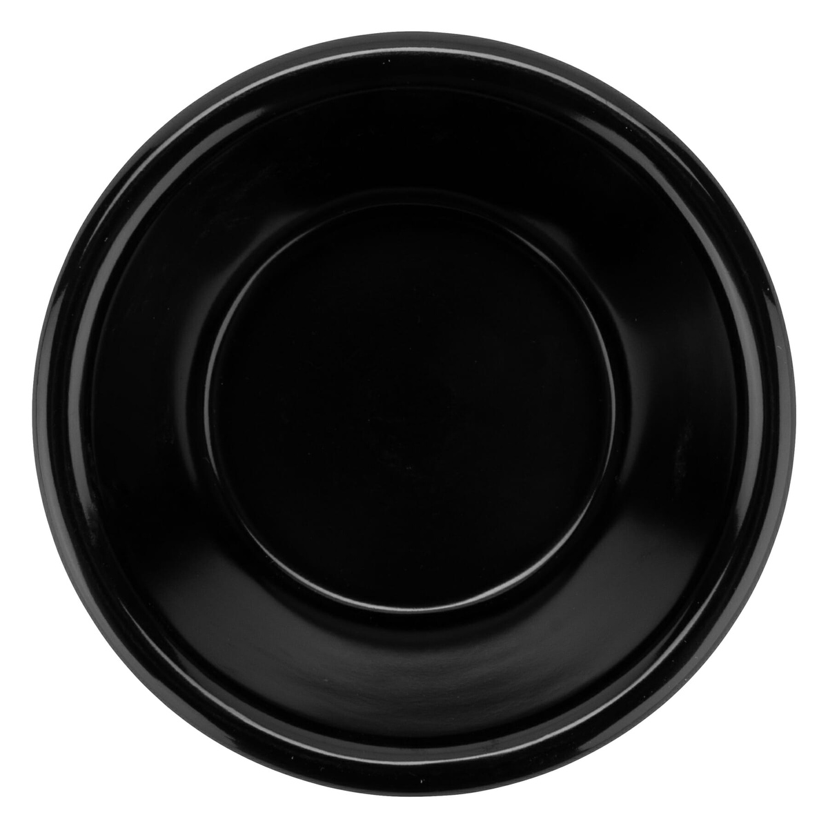 GET Enterprises RM-400 4 oz melamine ramekin top-down view showing interior capacity and rolled rim