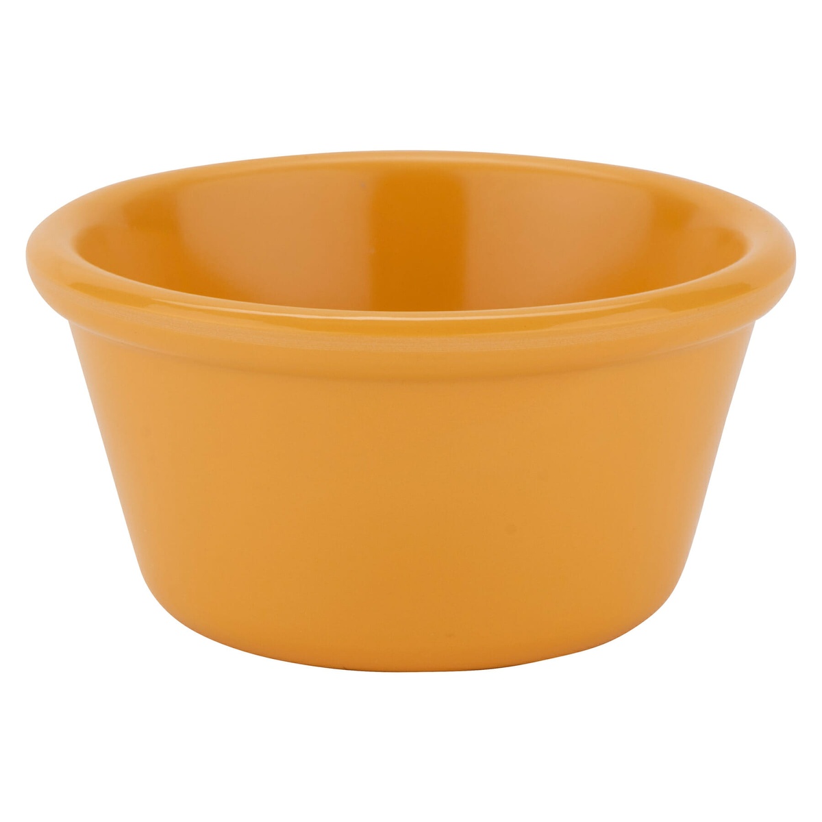 G.E.T. Enterprises RM-400-TY tropical yellow melamine ramekin, straight-on front view