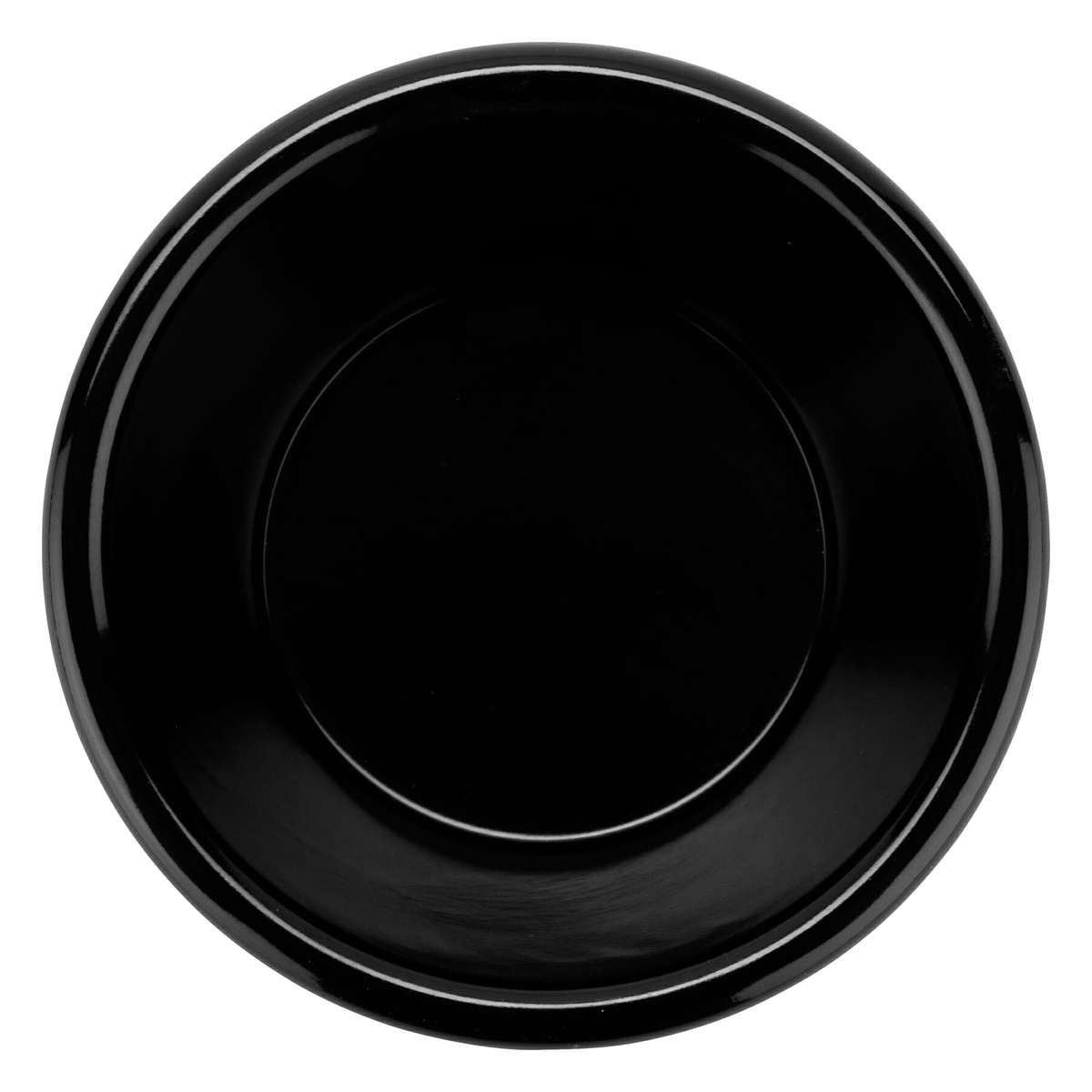 GET Enterprises RM-401-BK black melamine ramekin, top-down view showing round interior and rim detail