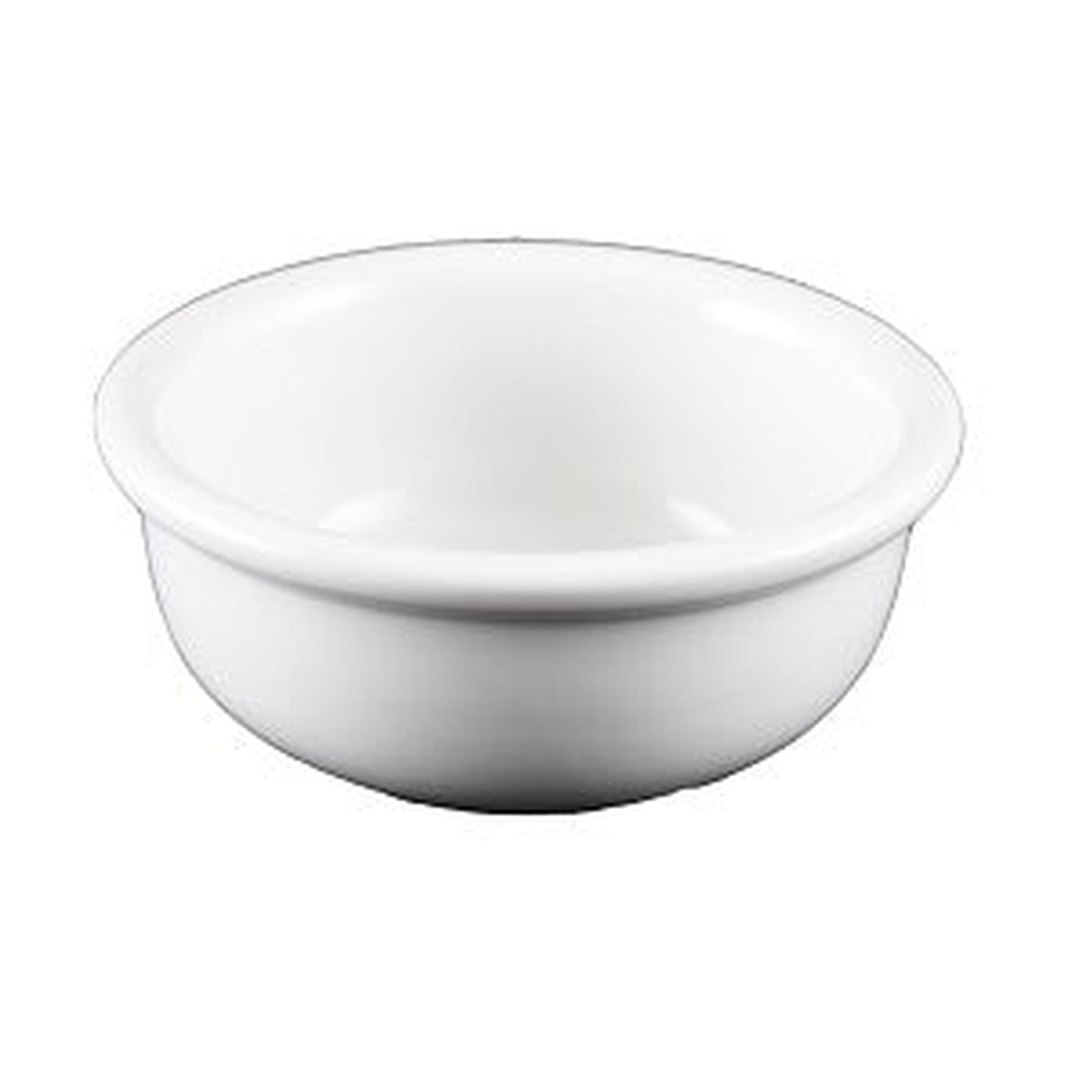 Vertex China RMK-5-P bright white fluted porcelain ramekin with rolled edge, 5 oz capacity