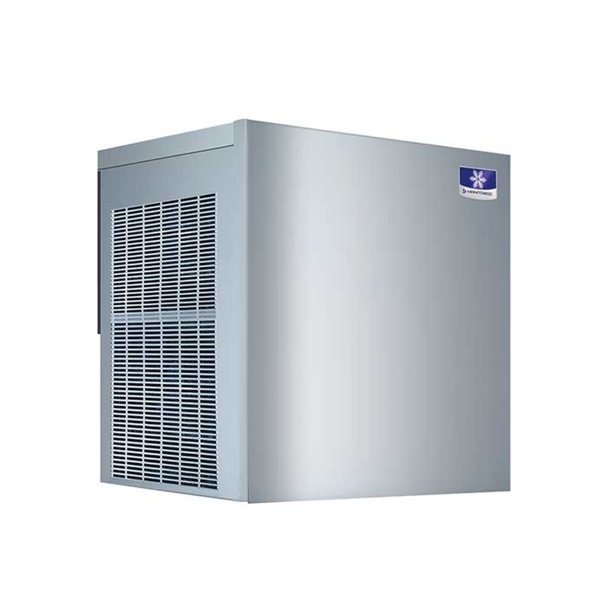 Manitowoc RNP0620A modular nugget ice machine, stainless steel exterior with air-cooled ventilation grille