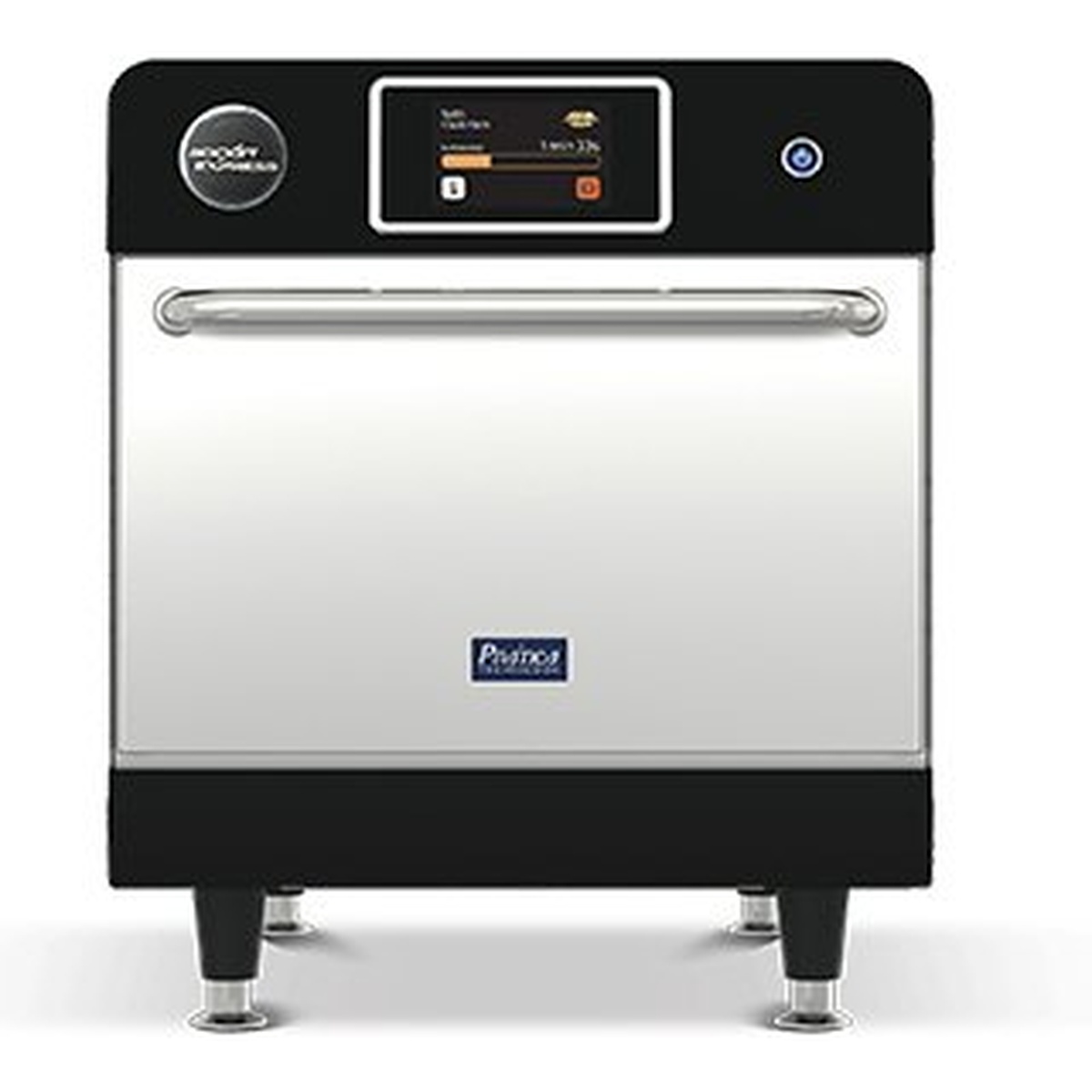 Pratica Rocket Express stainless steel oven front with touchscreen display