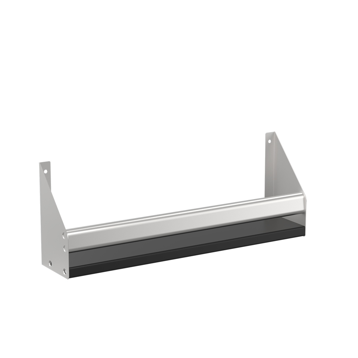 Krowne RS-36 Royal Series 36-inch stainless steel single speed rail with black ABS sound-deadened bottom and mounting brackets