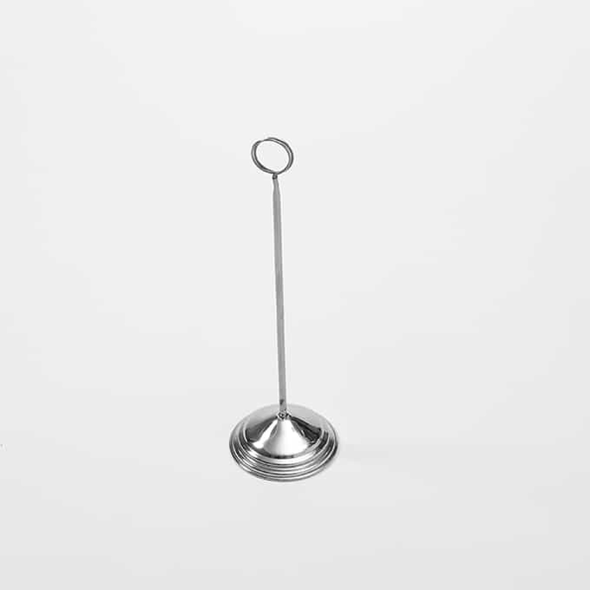 American Metalcraft RS12 12-inch stainless steel number stand with wire loop clip and weighted base