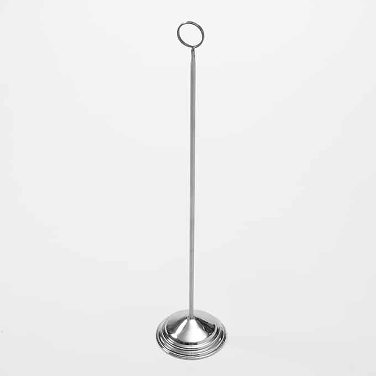 American Metalcraft RS18 18-inch polished stainless steel table card holder with ring top and weighted base