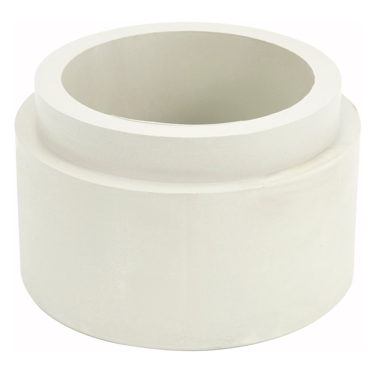 Winco RSB-6 white rubber scrap block, cylindrical shape with hollow center opening, 6.5-inch diameter