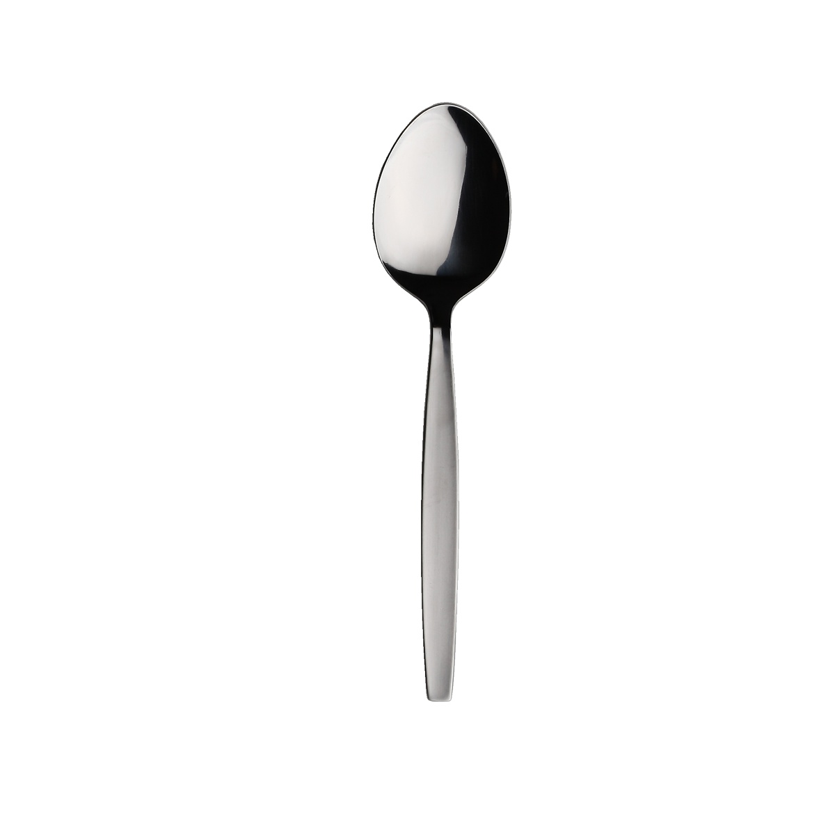 Libertyware Reunion Square dessert spoon with satin-finished square handle and edge-ground bowl