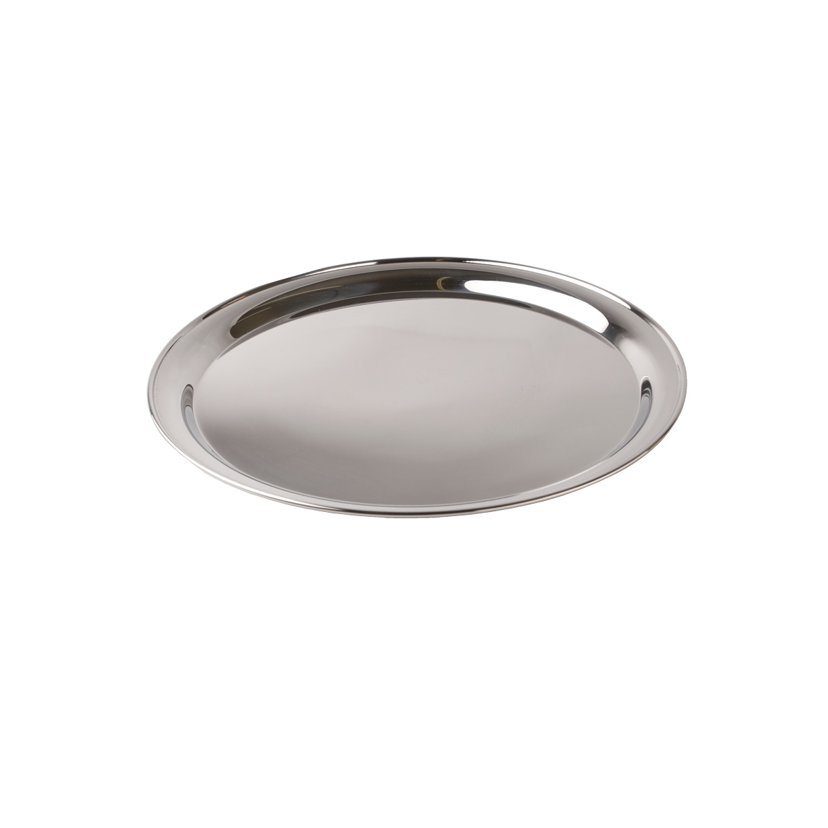 Libertyware RST16 16-inch round mirror-polished stainless steel service tray