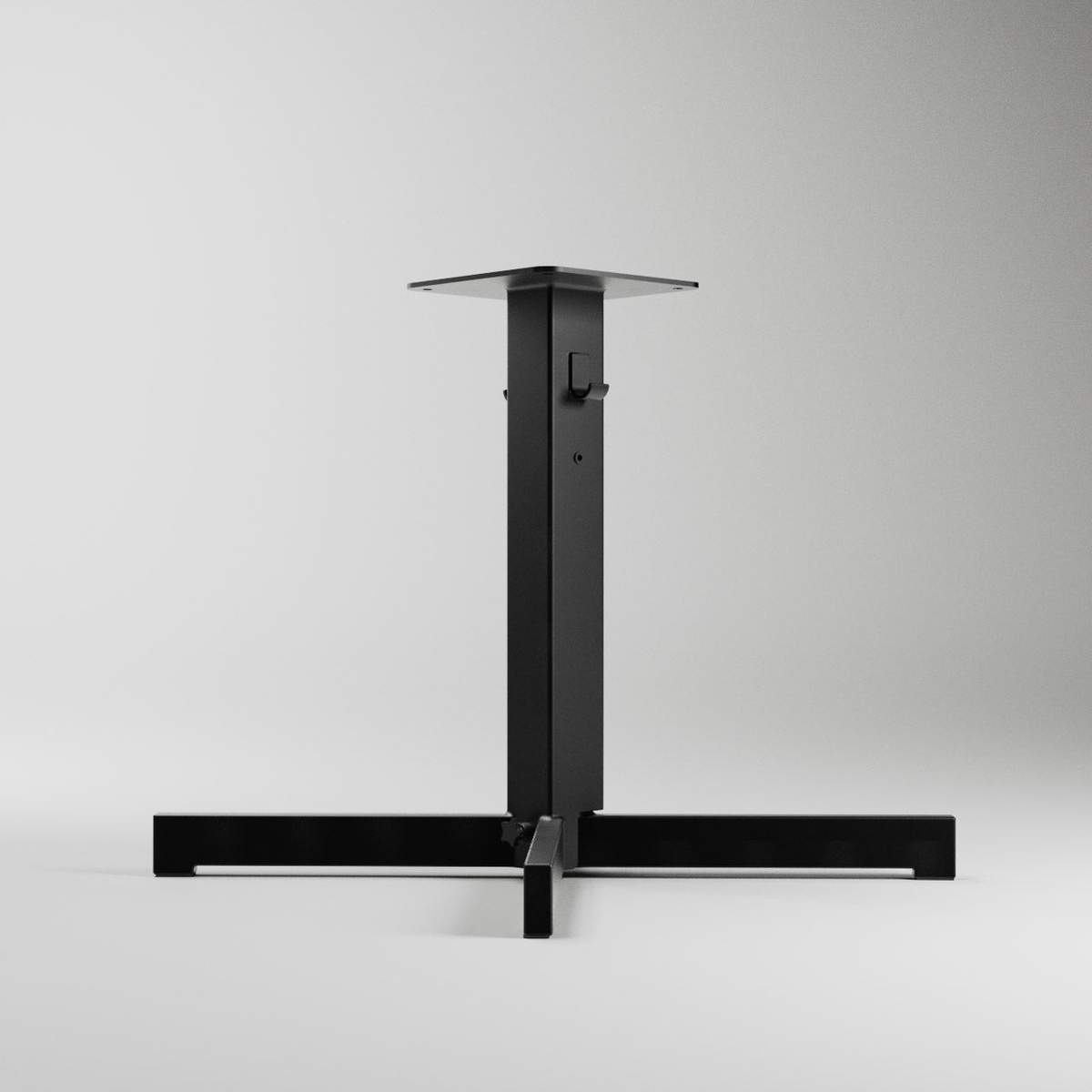 Rockless Table dining-height table base with wide stabilizing feet