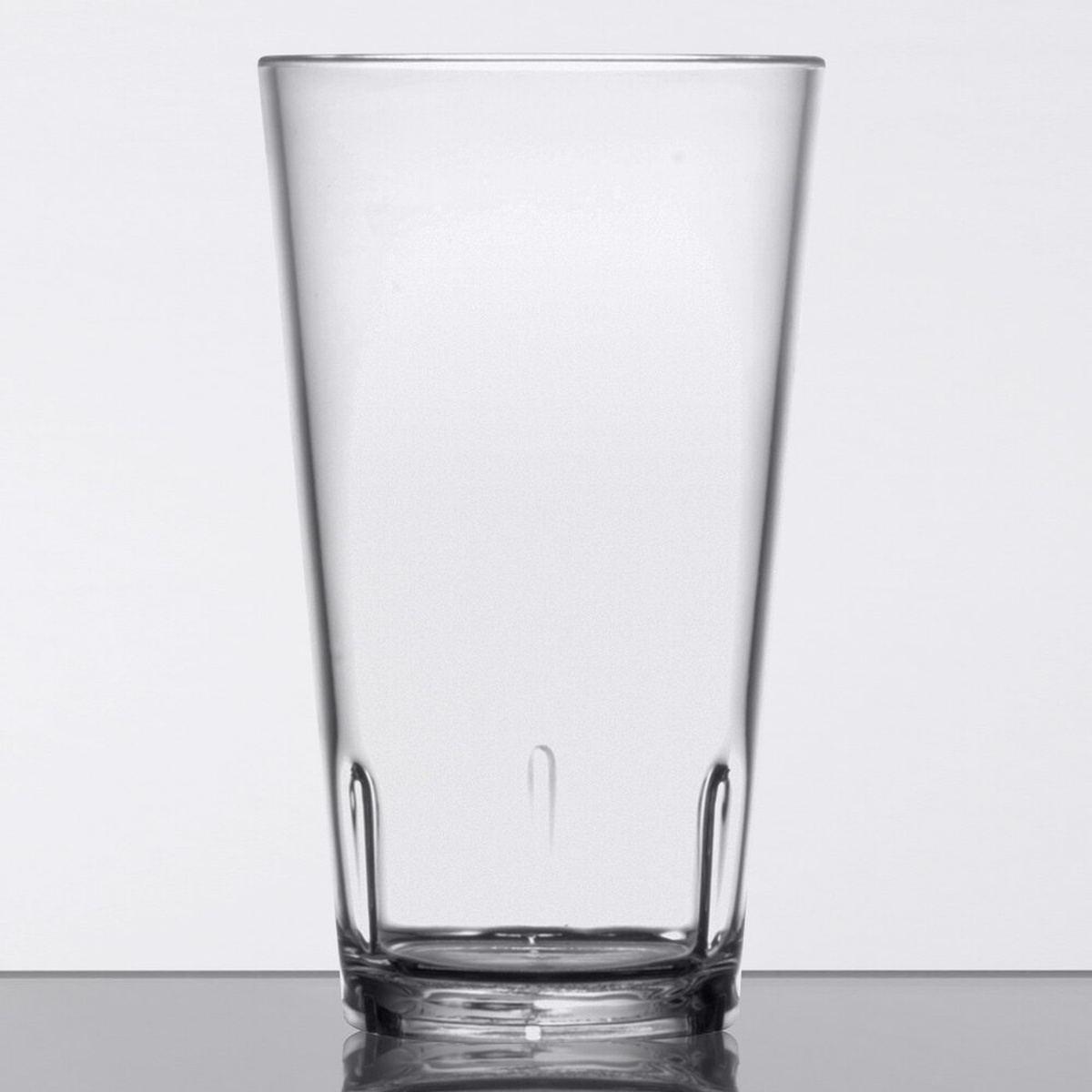 G.E.T. Enterprises S-15-1-CL 14 oz. clear SAN plastic stackable mixing glass tumbler with tapered sides