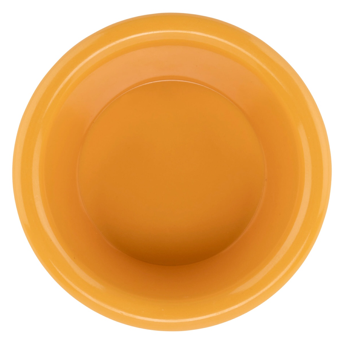 GET S-620-TY 2 oz. tropical yellow melamine ramekin, overhead top-down view showing round opening