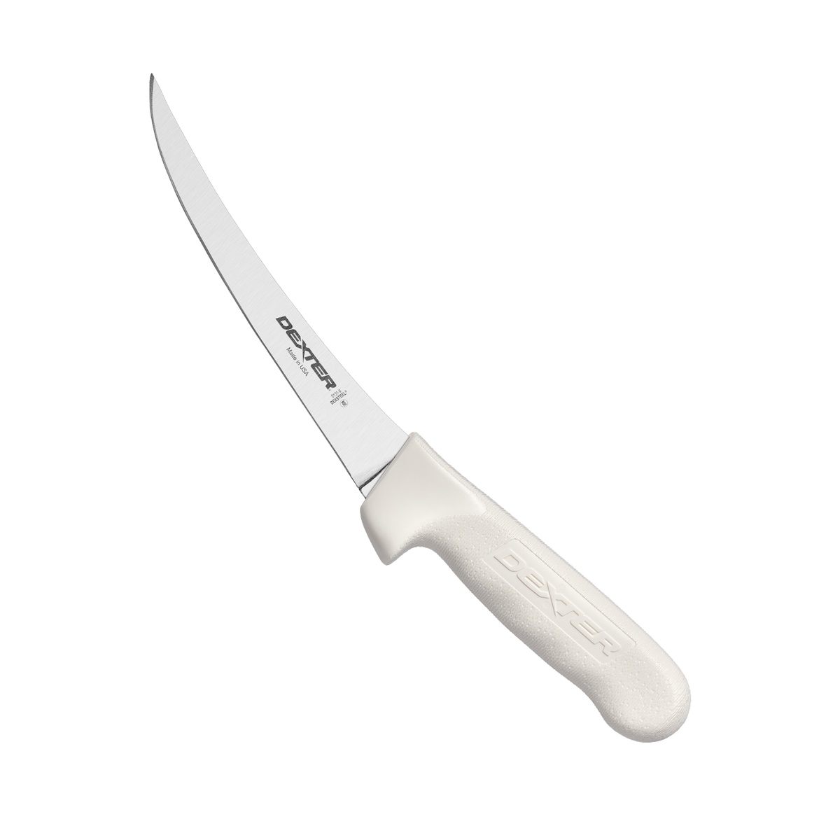 Dexter Russell S131-6PCP Sani-Safe 6 inch curved boning knife with white handle