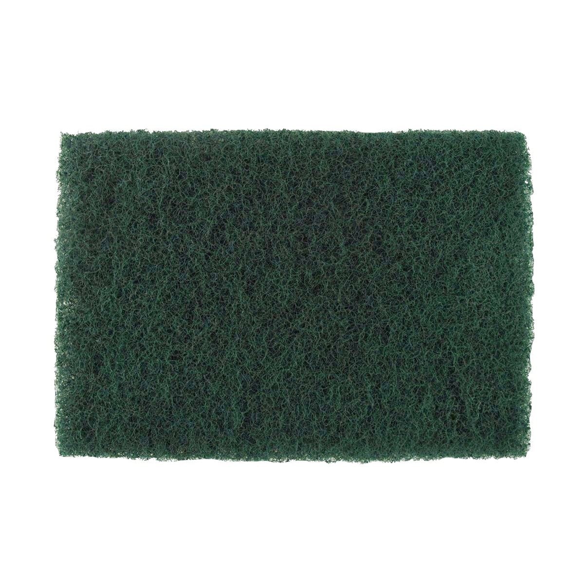ACS S86 green heavy-duty scouring pad, 6 x 9 inches, thick poly blend abrasive surface
