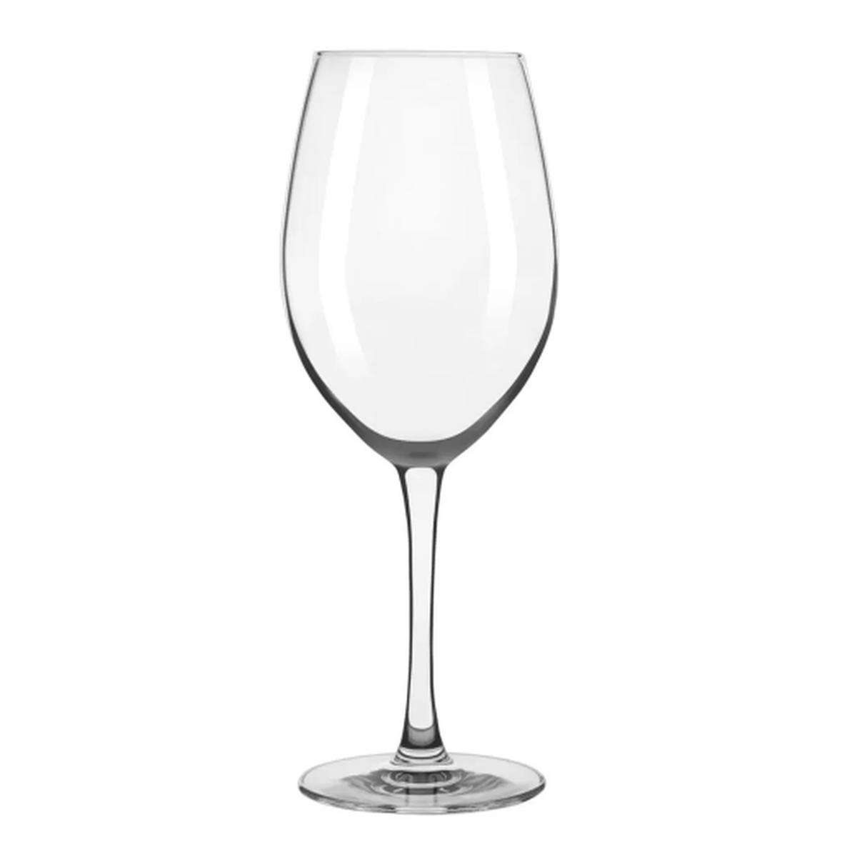 Edelita S99BJ51 Beaujolais lead-free crystal red wine glass with tulip bowl and long stem on white background