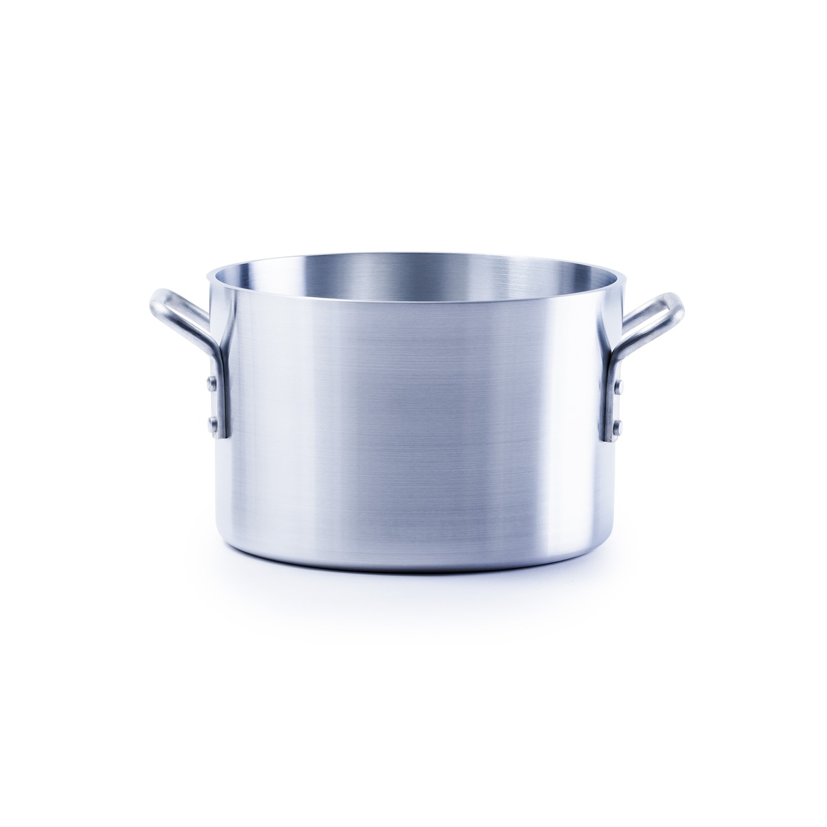 Libertyware SAU08H heavy-duty aluminum sauce pot with riveted handles on white background