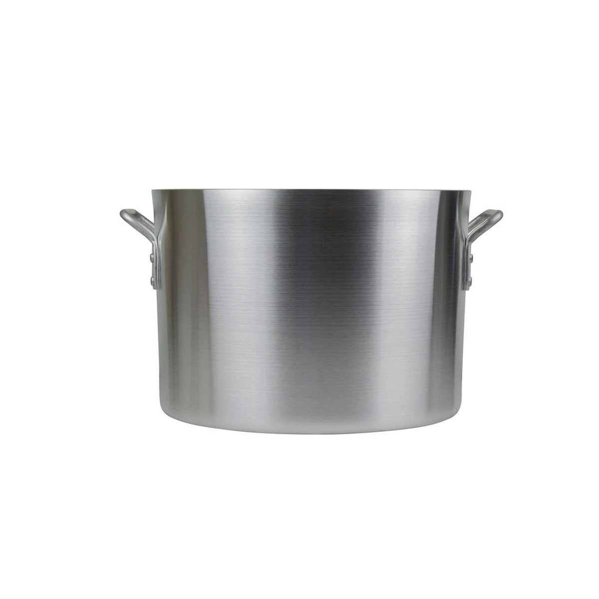 Libertyware SAU26 26-quart aluminum sauce pot clean side profile showing riveted handles