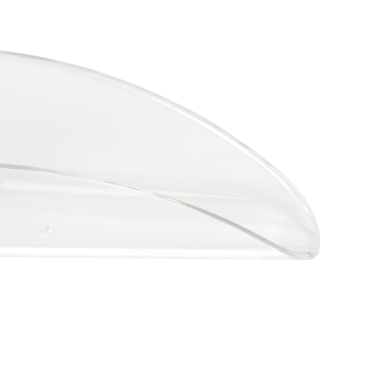 Close-up of the clear polycarbonate bowl tip of the Cambro SCP6CW135 scoop