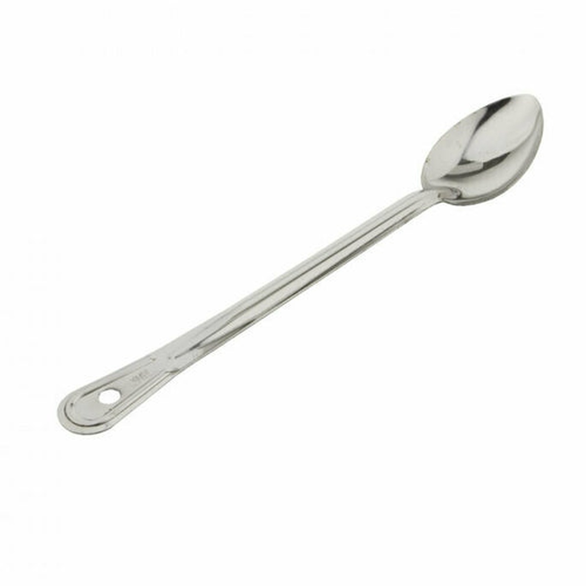 Libertyware SD15 15-inch solid stainless steel basting spoon with mirror polished finish and hanging hole in handle