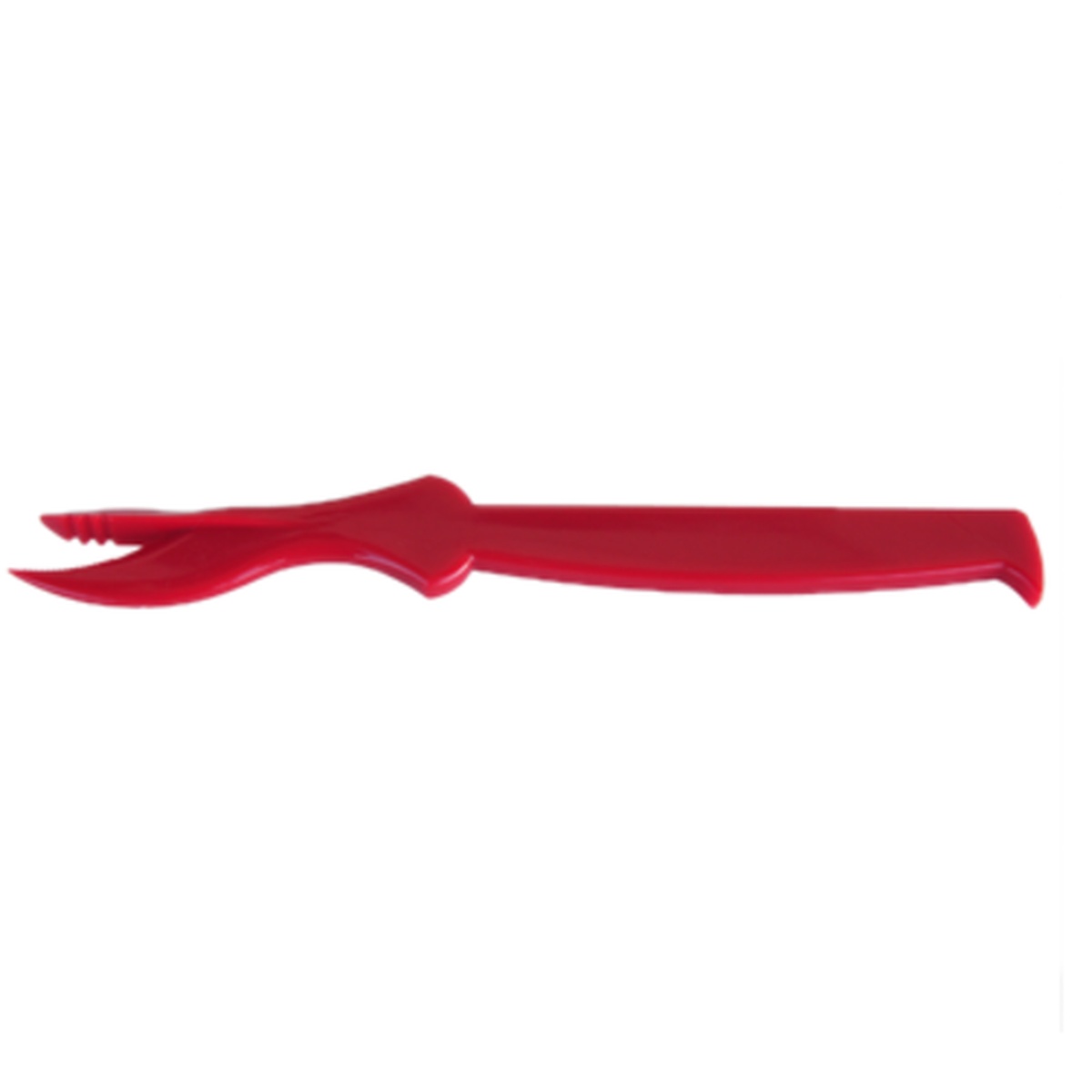 Libertyware SEAS-RD red plastic shellfish sheller tool, 7 inches long