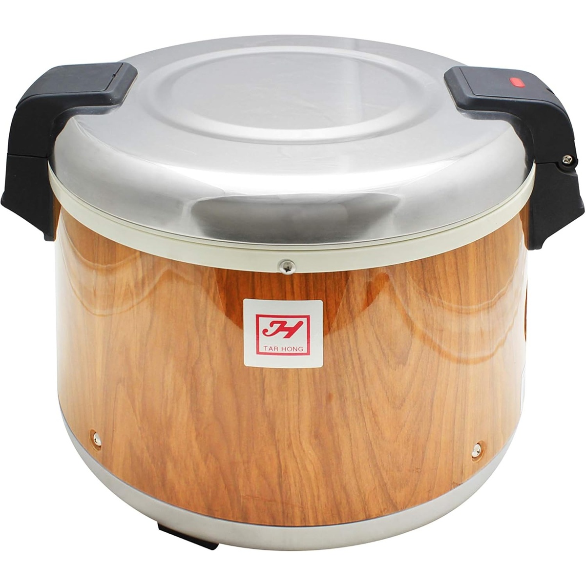 Thunder Group SEJ18000 wood grain rice warmer with stainless steel lid