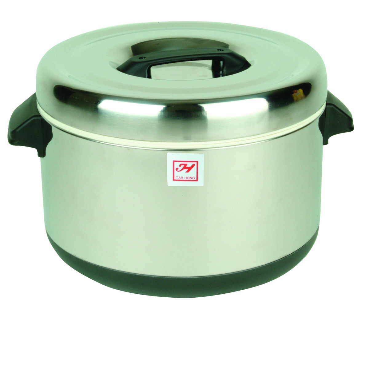 Thunder Group SEJ72000 insulated stainless steel sushi rice pot with lift-off lid and side handles