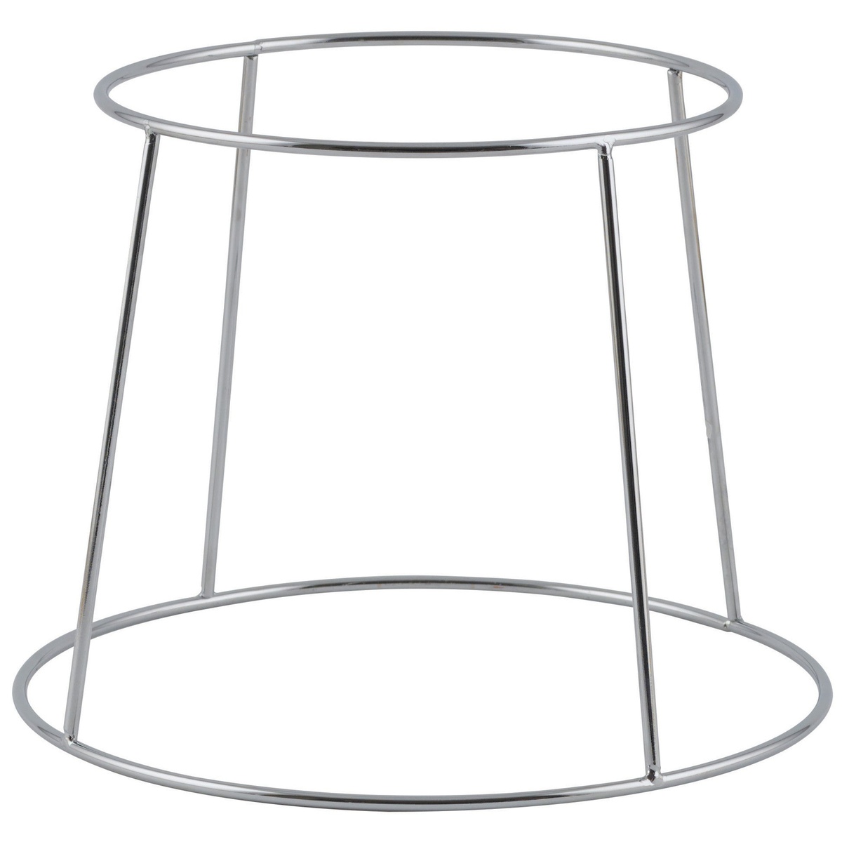 Winco SFR-7 chrome-plated wire seafood tray display rack on white background