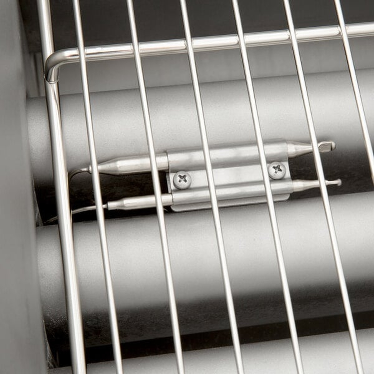 Tube burner assembly detail inside the fryer