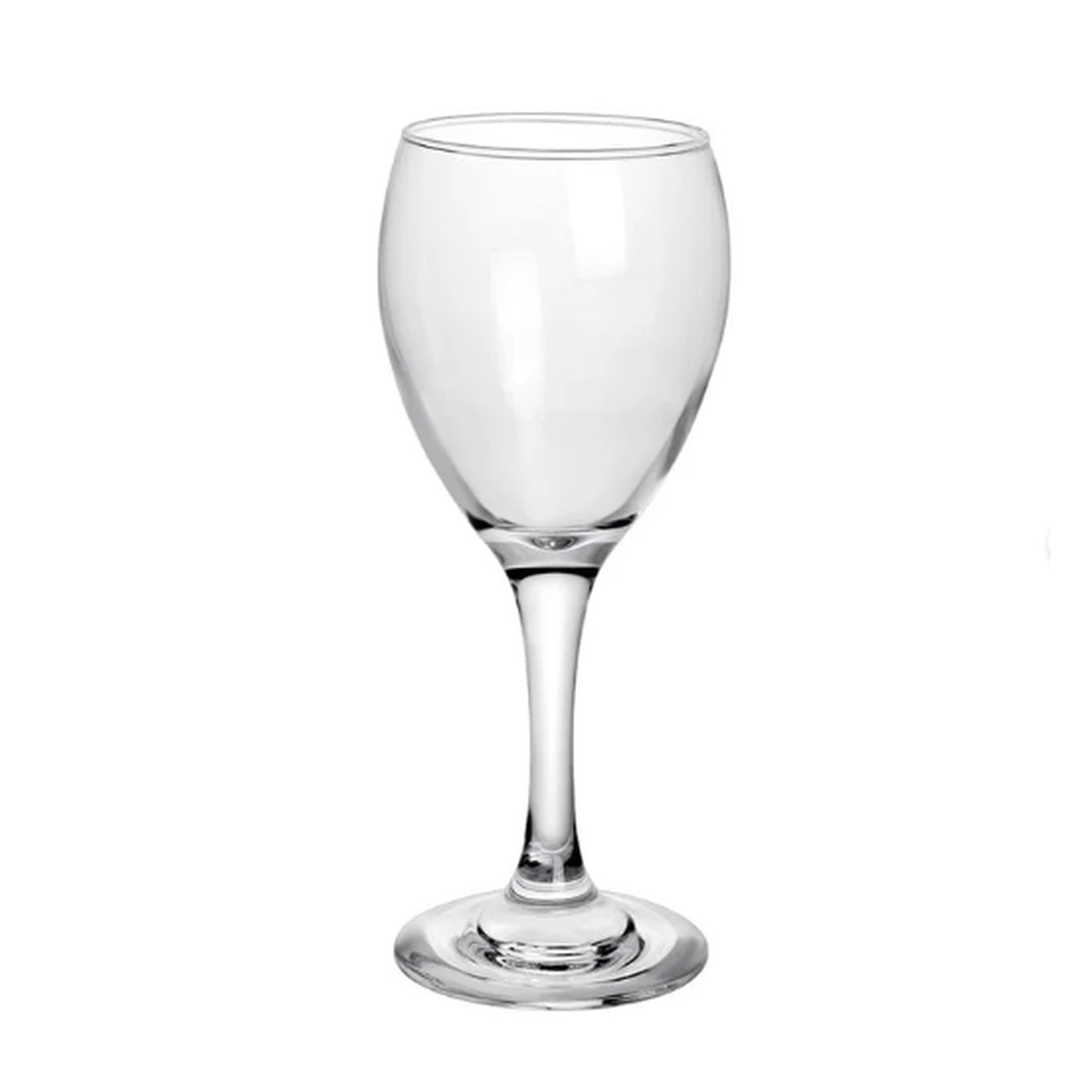 Enhanced Crystal Stemware 4-1/4 oz clear wine glass with slender stem and round base