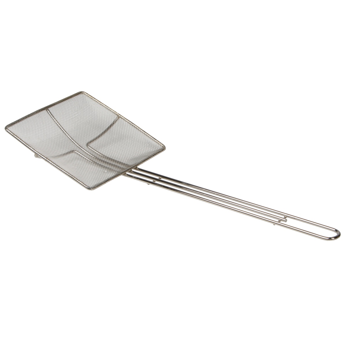 Libertyware SKM7SM 7-inch square fine mesh skimmer with chrome plated steel handle