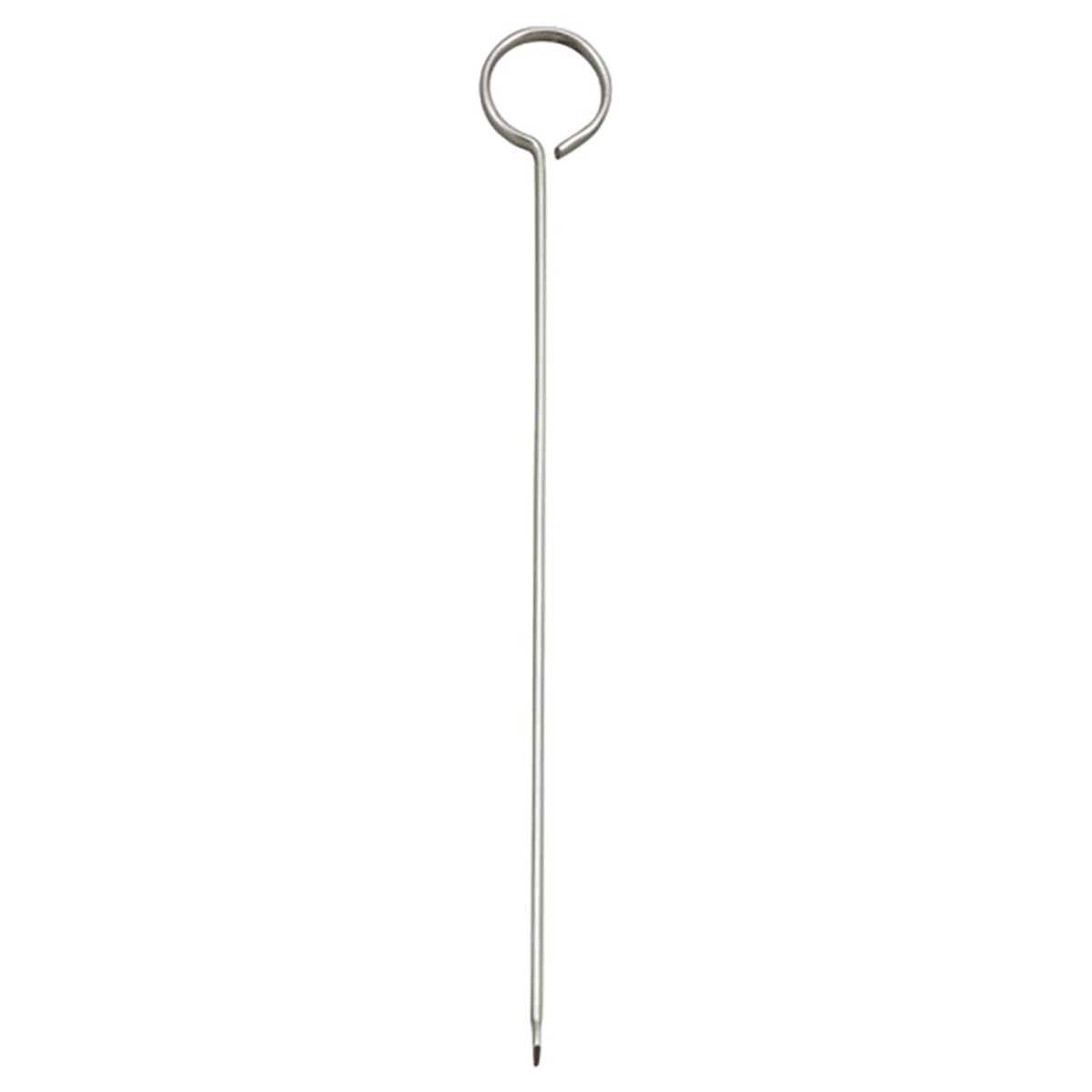 Winco SKO-8 8-inch stainless steel oval skewer with ring tip handle and flat needle tip