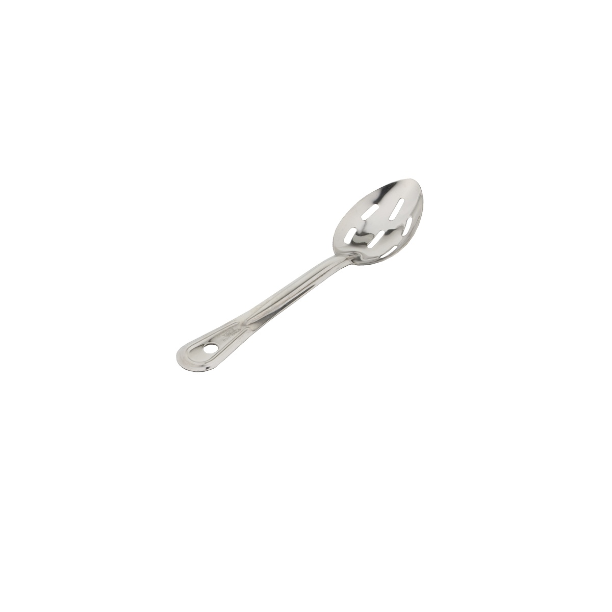 Libertyware SL11 11-inch slotted stainless steel basting spoon with mirror polished finish and hang hole on handle