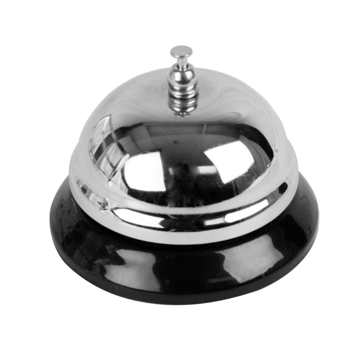 Thunder Group SLBELL001 round call bell with chrome-plated top and black plastic base
