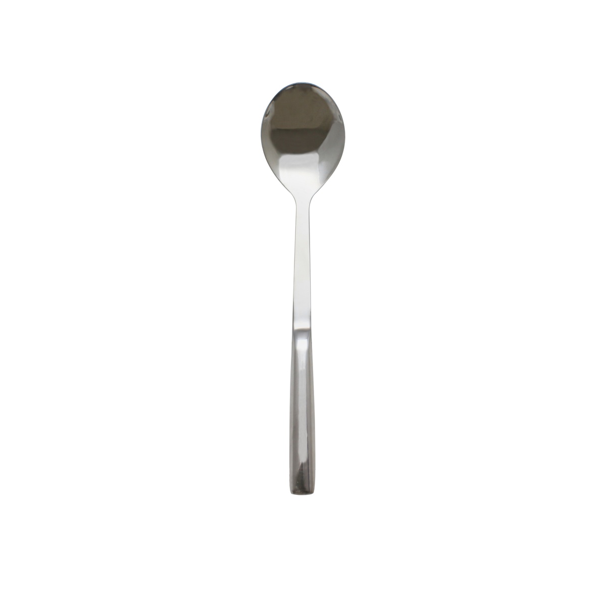 Thunder Group SLBF001 12-inch solid stainless steel serving spoon with mirror-polished finish and thick finger-grip handle