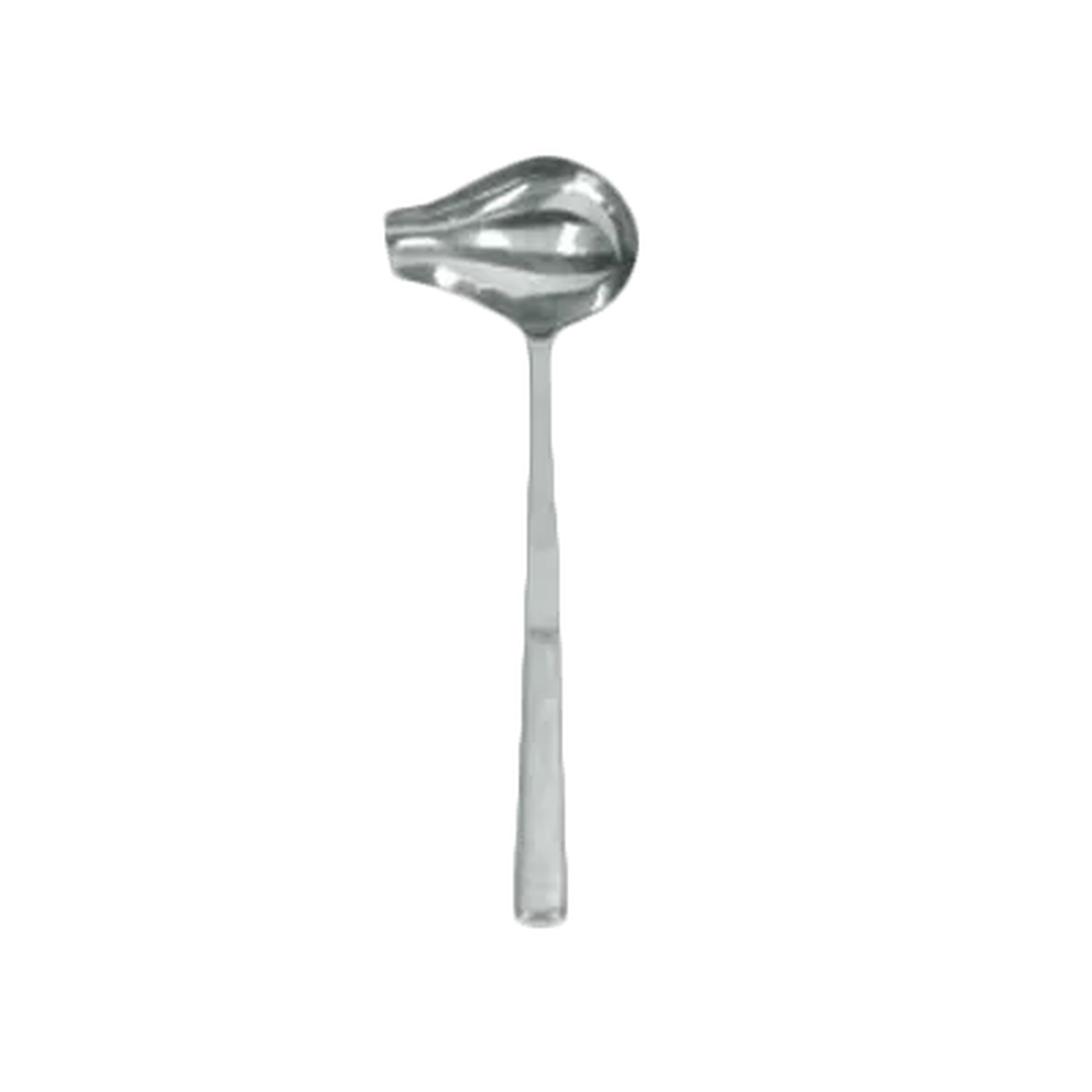 Thunder Group SLBF007 stainless steel 2 oz spout ladle with finger grip handle and mirror finish