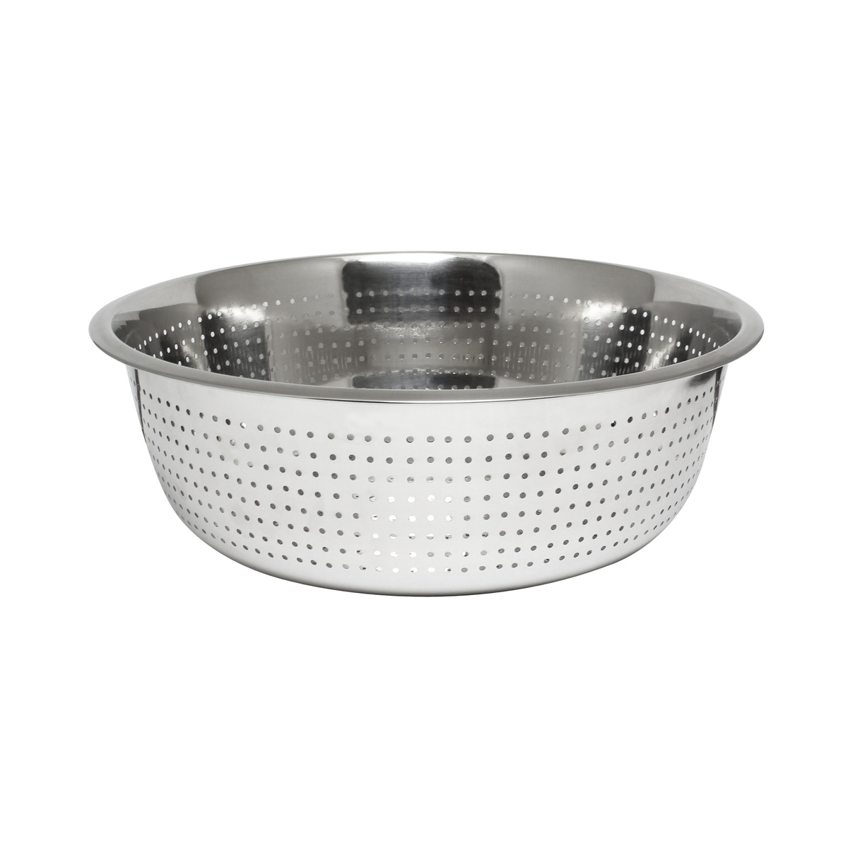 Thunder Group SLCIL15S 15-inch stainless steel Chinese colander with 2mm perforated holes and mirror finish