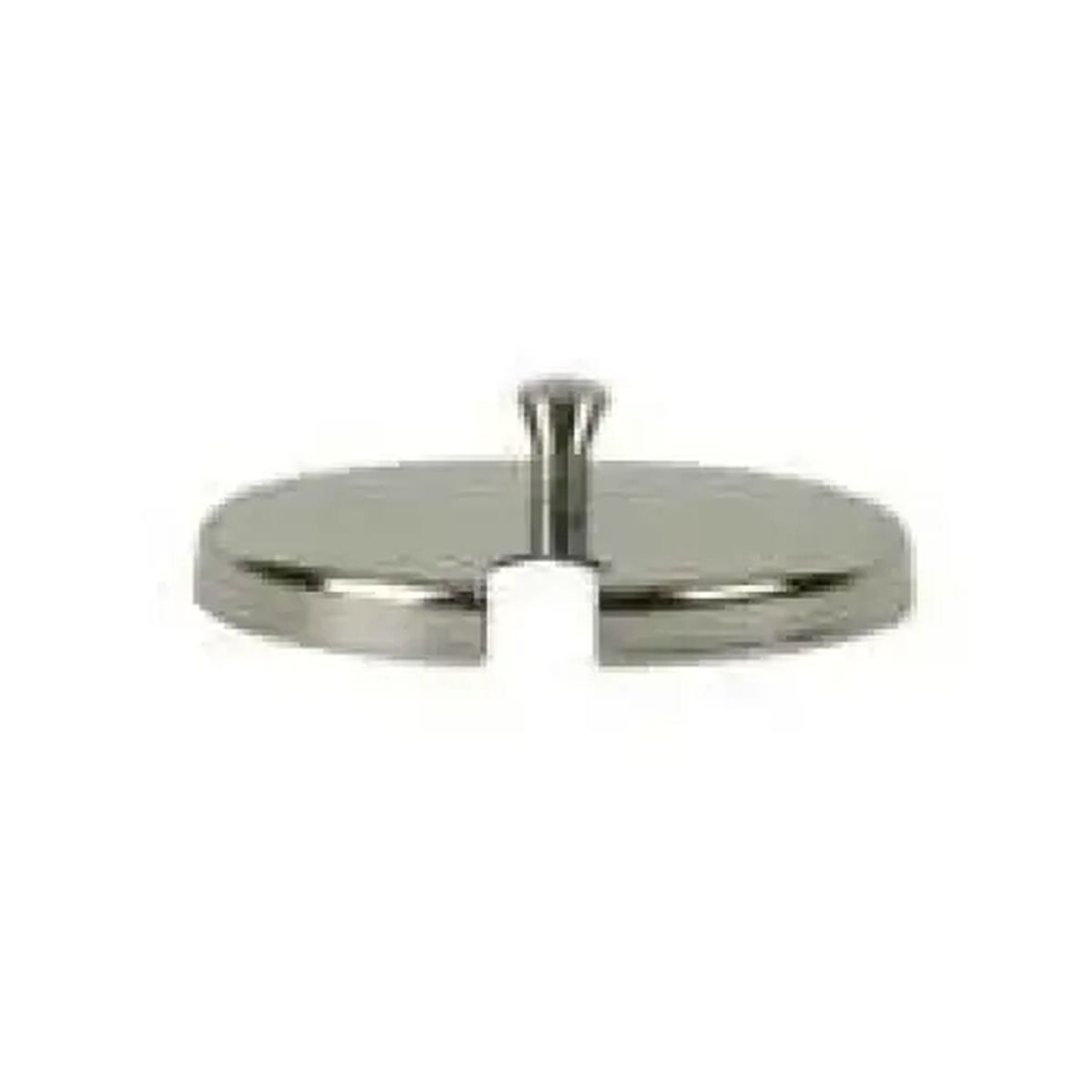 Thunder Group SLCJ007C stainless steel notched condiment jar lid with lift knob, top view