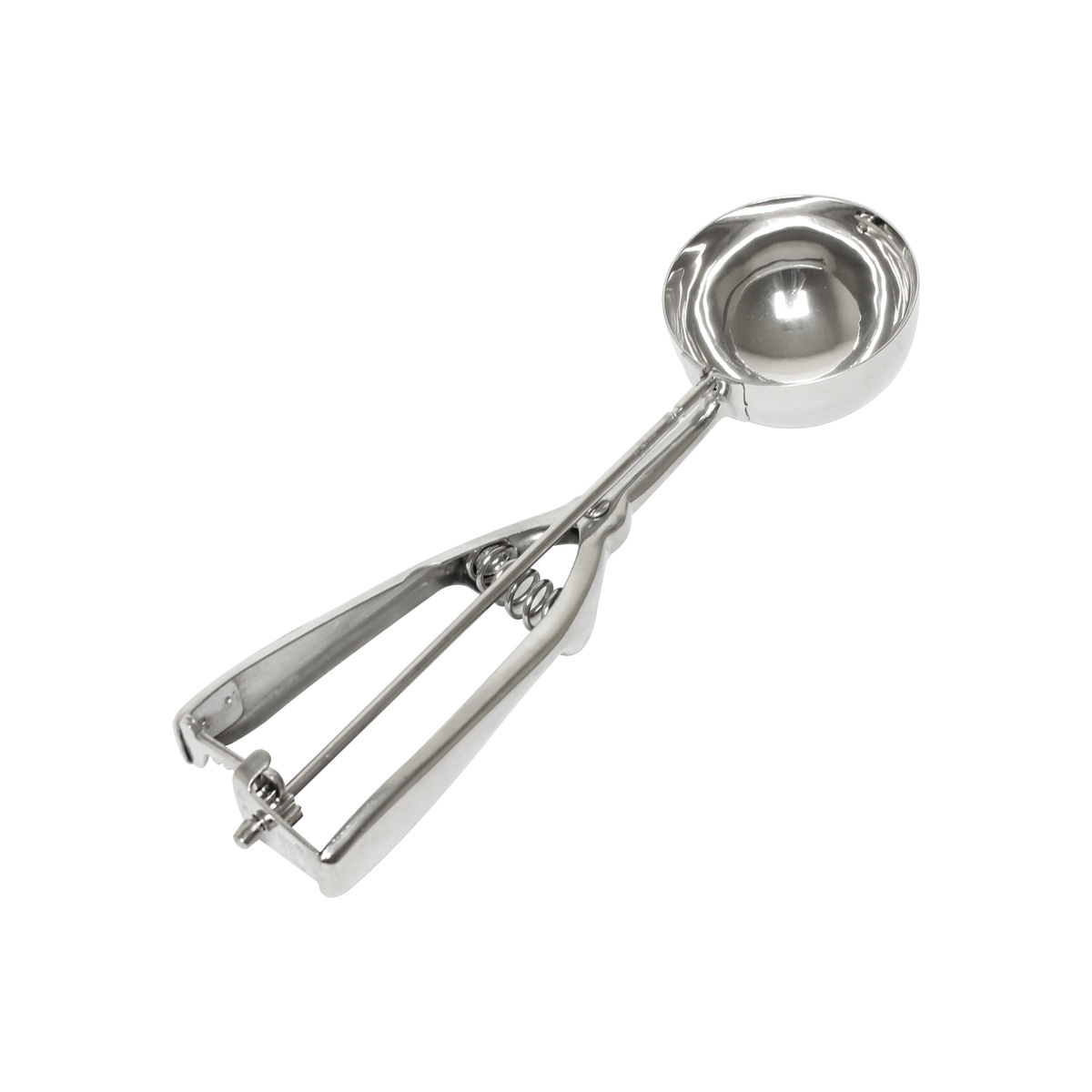 Thunder Group SLDA008 stainless steel #8 disher with ambidextrous twin grip handle and spring release mechanism
