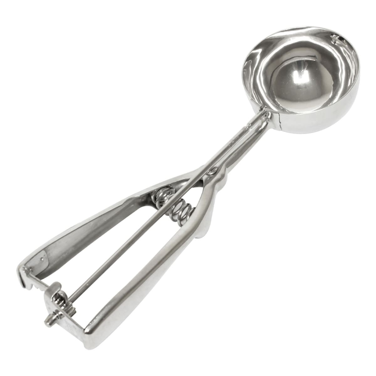 Thunder Group SLDA010 stainless steel #10 squeeze disher with round bowl and twin grip spring handle