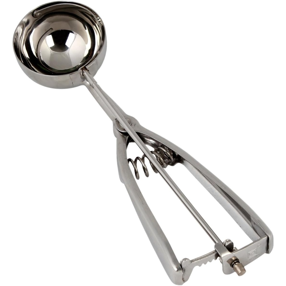 Thunder Group SLDA020 stainless steel #20 disher with round bowl and twin-grip spring-release handle