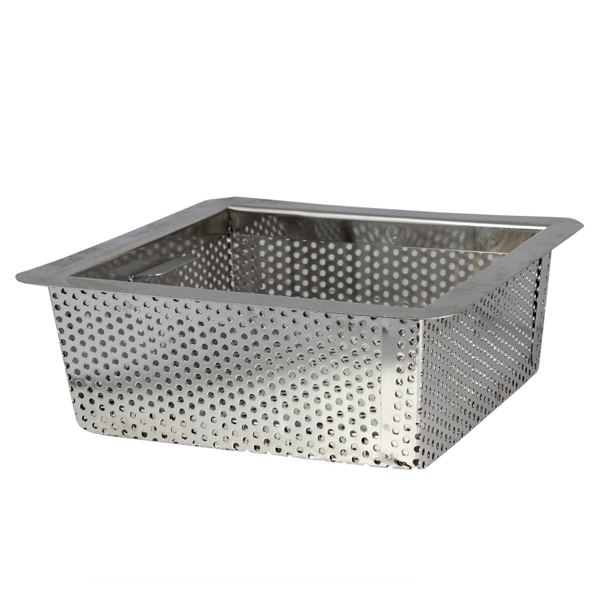 Thunder Group SLFDS385 square stainless steel floor drain strainer with perforated sides and flat flanged rim