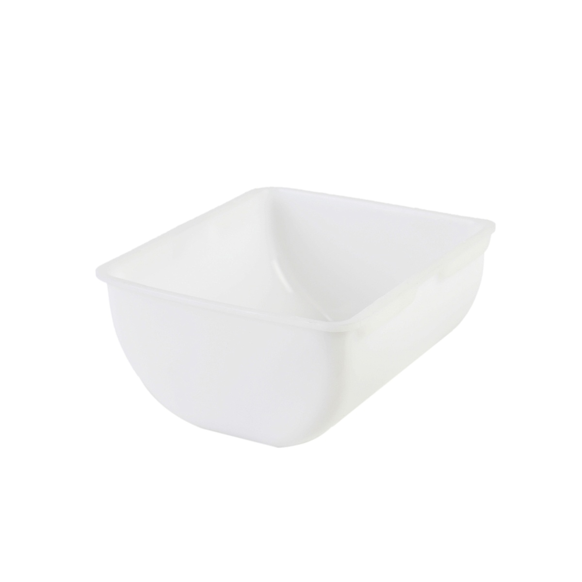 Thunder Group SLINS001 white plastic 2-pint condiment replacement insert, shown from a three-quarter angle against a white background