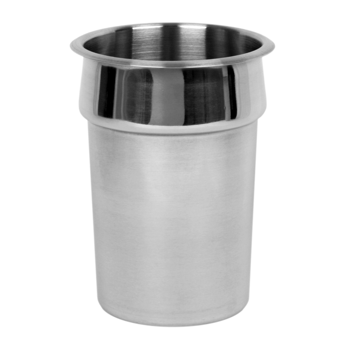 Thunder Group SLIP004 11-quart stainless steel round inset pan with mirror-polished exterior and satin interior finish