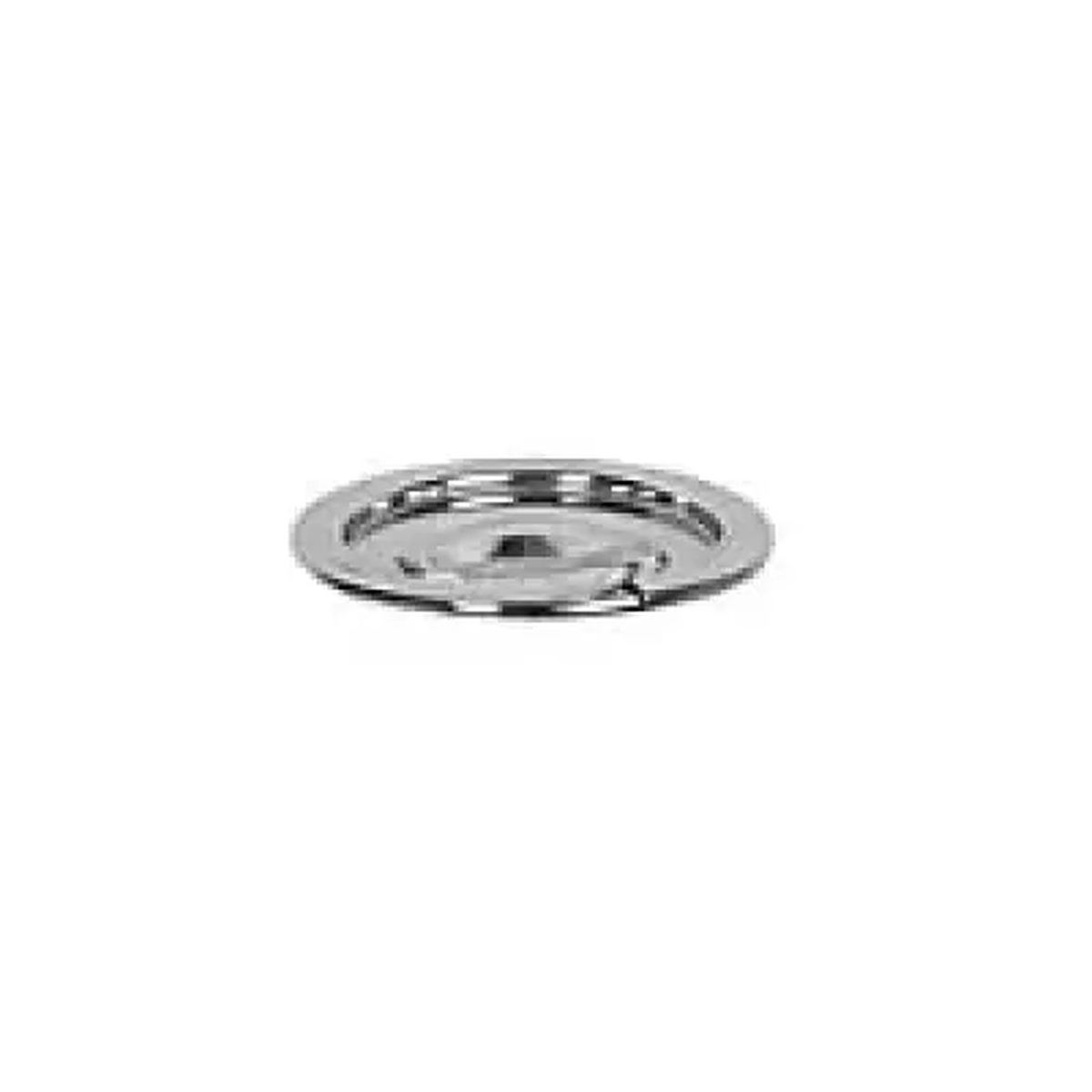 Thunder Group SLIP005 round stainless steel slotted insert pan cover with mirror finish