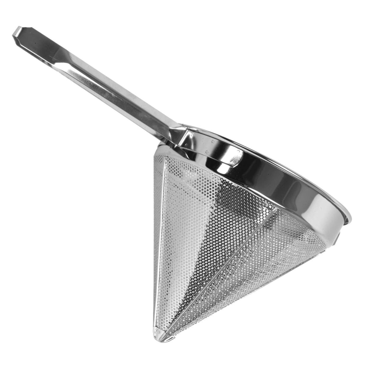 Thunder Group SLKCP112 12-inch stainless steel fine mesh china cap strainer with long handle and pointed cone body